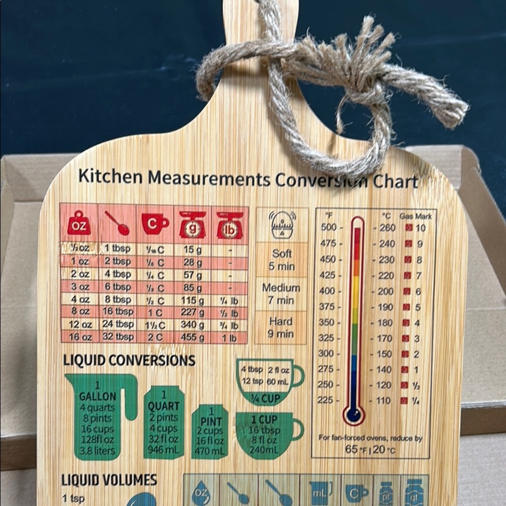 Bamboo Kitchen Measurements Conversion Chart - Picture 2 of 14